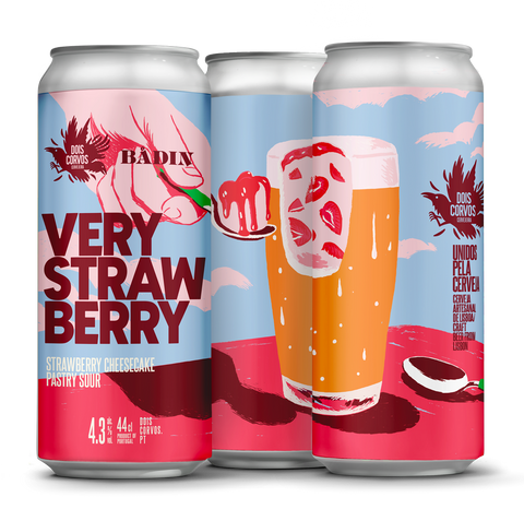 Dois Corvos Very Strawberry Kettle Sour - Badin Collab - Dois Corvos Cervejeira